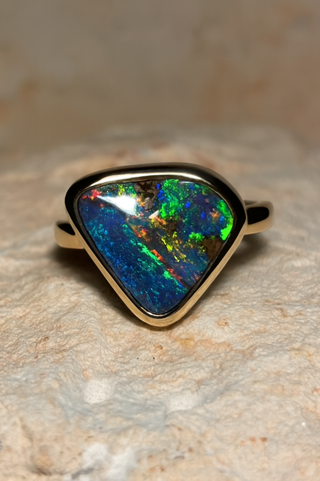 Bold Boulder Ring - 14k, Size 8.25, Q