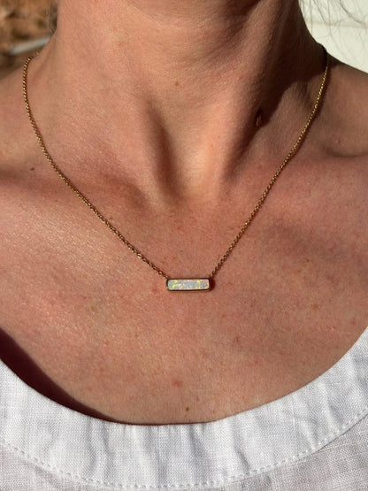 Confetti Bar Necklace - 9k