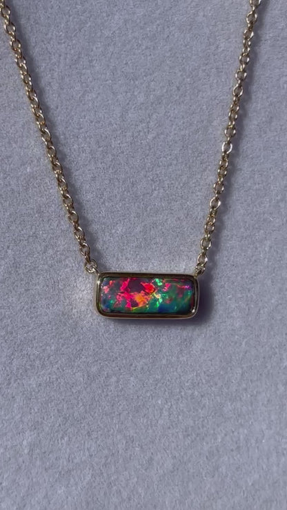 Electric Fire Doublet Necklace - 14k