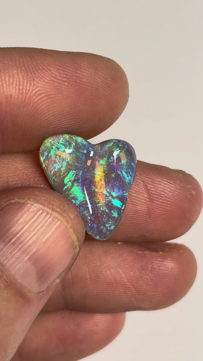 9ct Lightning Ridge Black Crystal Opal