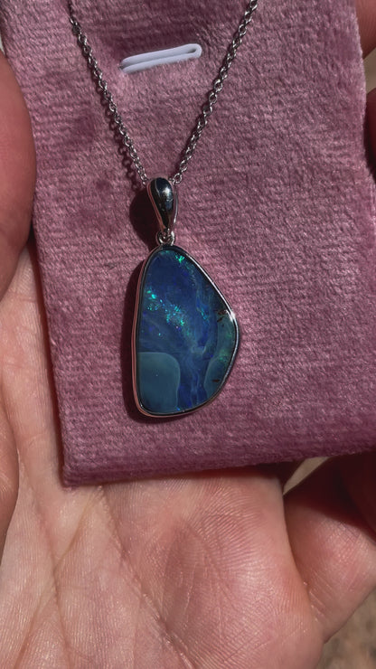 Boulder Swirl Pendant - sterling silver