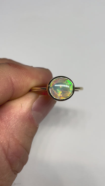 East West Ring - 14k Size 7.5, P