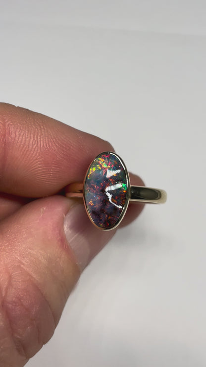 Firestone Ring - 14K Size 8, Q