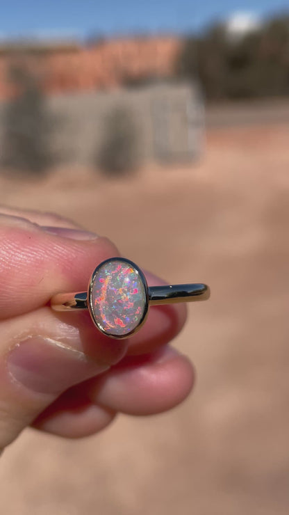 Disco Glitter Ring - 14k, Size 9, R 1/2