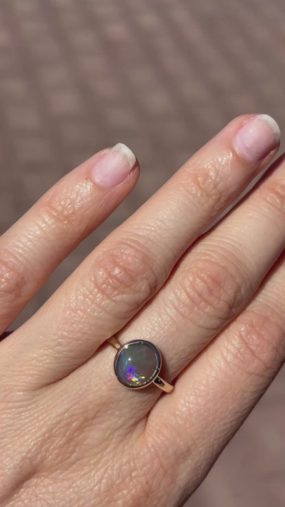 Stormy Rainbow Ring - 14k Size 6.5, M