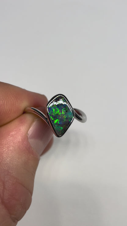 Verdant Garden Ring - Sterling Silver, Size 7, O