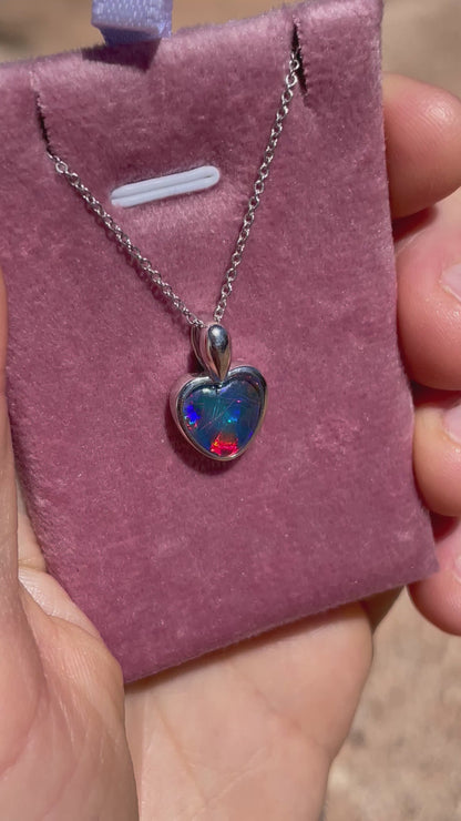 Triplet Heart Pendant - sterling silver