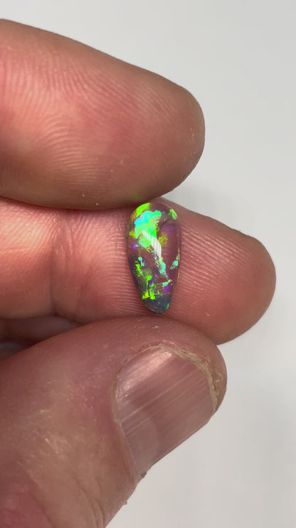 1.6ct Lightning Ridge Black Crystal Opal