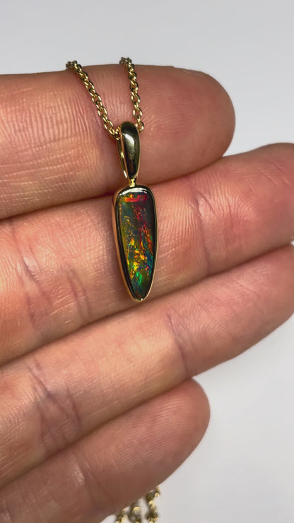 Molten Earth Pendant - 9k
