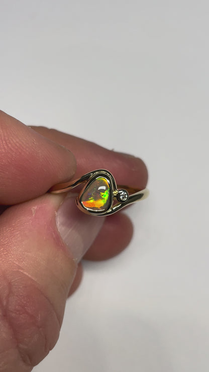 Lightning Ember Ring - 14k Size 6.25, M