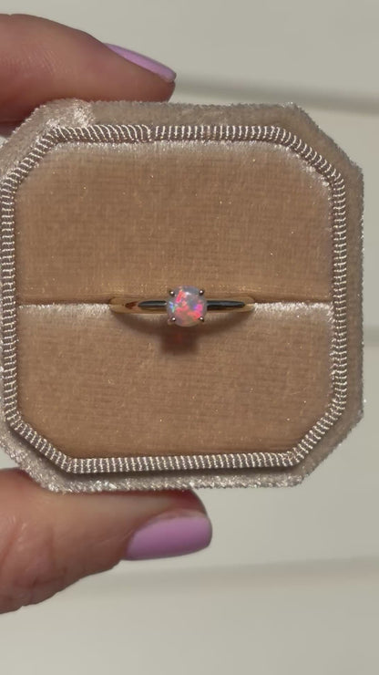Pink Petite Ring - 9k, Size 4, H 1/2