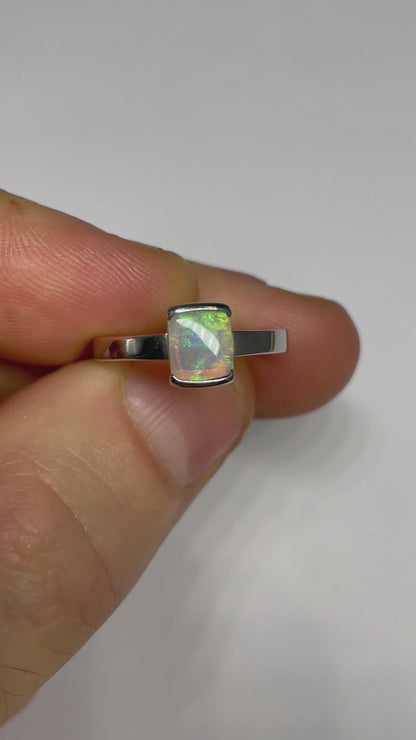 Wattle Glow Ring - Sterling Silver, size 6, M
