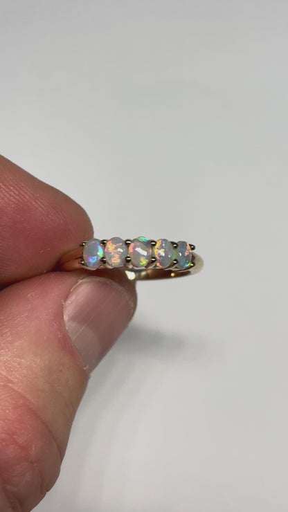 Opal Sherbet Ring - 14k Size 7, O