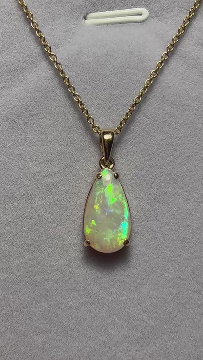 Green & Gold Pendant - 9k