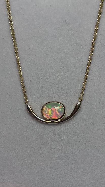 Pink Oasis Necklace - 9k gold