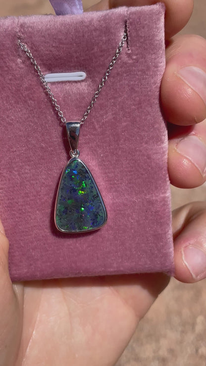 Galactic Boulder Pendant - sterling silver