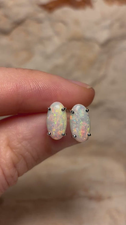 Pink Pastel Earrings -  Sterling Silver