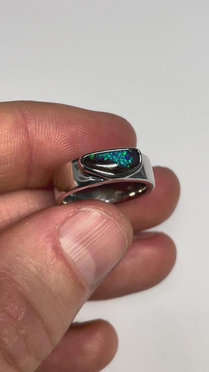 Galaxy Eclipse Ring - Sterling Silver, Size 6, M