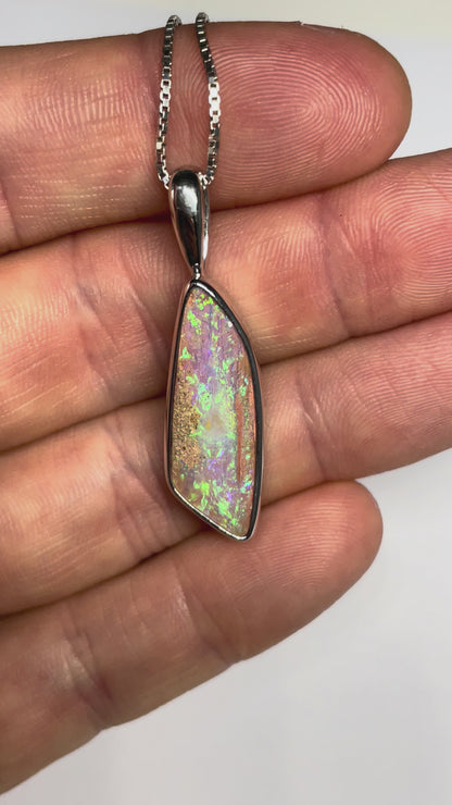 Violet Jade Necklace - Sterling Silver