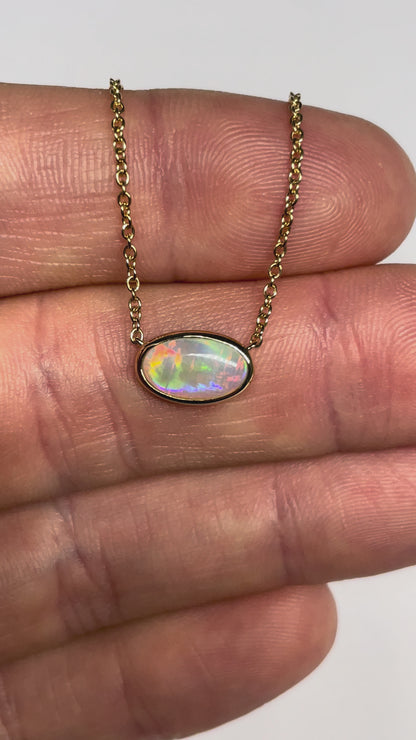 Rolling Rainbow Necklace - 9k