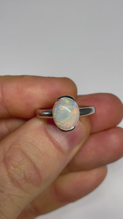 Painted Desert Ring - Sterling Silver, Size 8, Q