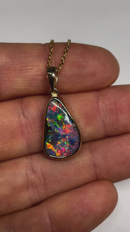 Pink Sky Delight Pendant - 14k Gold