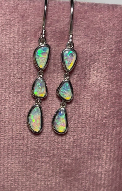 Missmatch Opal Dangles -  Sterling Silver