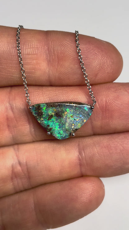 Emerald Tide Necklace - Sterling Silver
