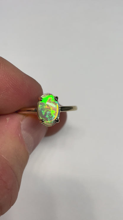 Golden Forest Ring - 14k Size 6.75, N