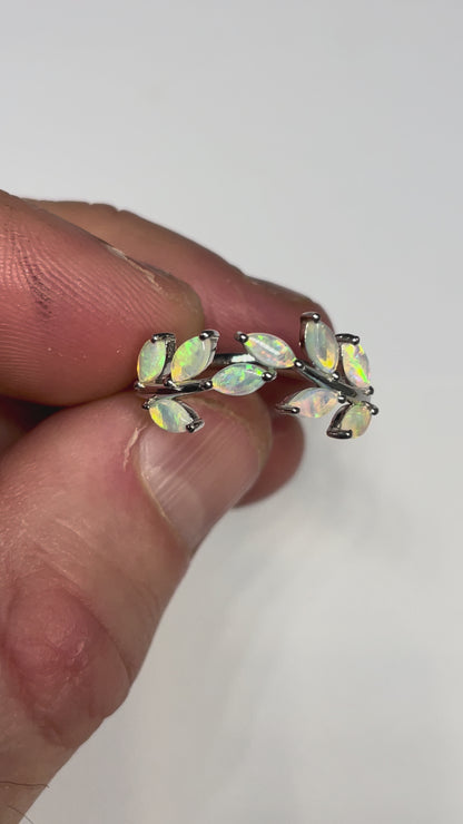 Opal Vine Ring - Sterling Silver, Size 6.75, N