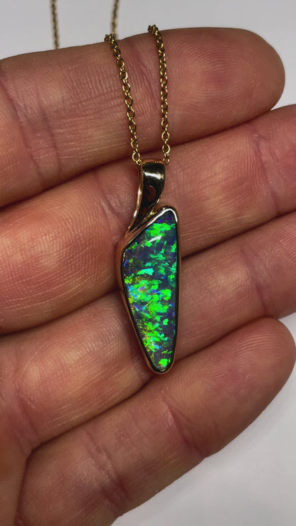Northern Lights Pendant - 14k Gold